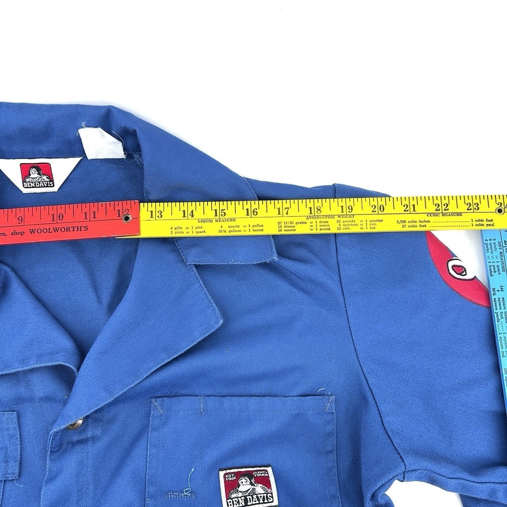 Ben Davis Workwear Coveralls Mens Blue Streetwear Jumpsuit  Heavy Duty USA Y2K - Picture 12 of 14